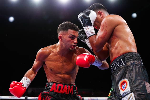 Sheffield Fight Week Adam Maca (black & red shorts) competes against Cesar Ignacio Paredes during their Super Featherweight Contest at Utilita Arena Sheffield, Sheffield 06 06 2026 UK Newspapers OUT Copyright: xMaxxTomlinsonx FIL-23539-0033