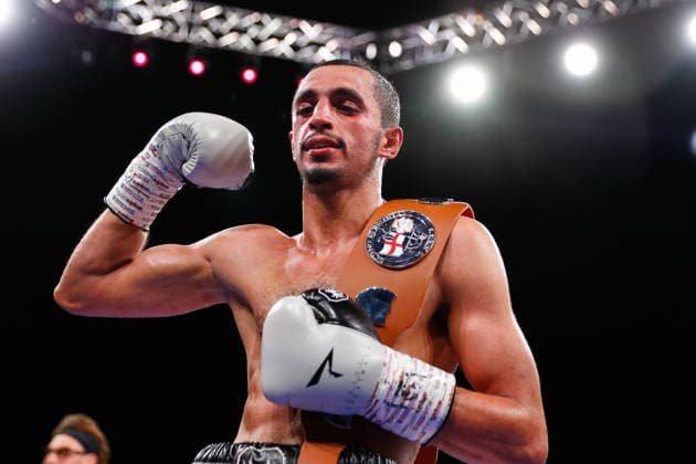 Sheffield Fight Week Ibraheem Sulaimaan (silver shorts) celebrates after beating Ibrahim Nadim (gold shorts) after their English Super Featherweight Title fight at Utilita Arena Sheffield, Sheffield 06 06 2026 UK Newspapers OUT Copyright: xMaxxTomlinsonx FIL-23539-0059