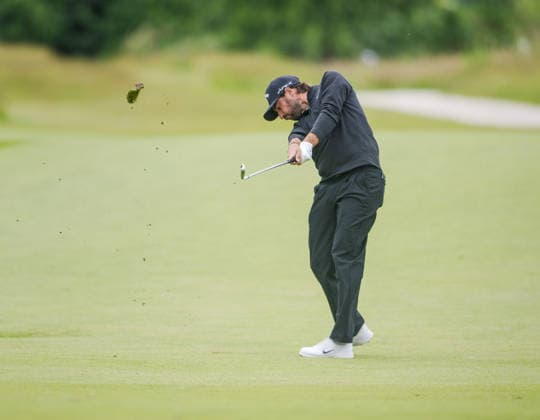 KLM Open 2026 - Day Three Frederic Lacroix of France plays his second shot from the fairway of the 16th hole during the third round of the KLM Open at The International in Amsterdam, Netherlands, on June 6, 2026. Amsterdam Netherlands  Copyright: xAndyxAstfalckx originalFilename:astfalck-klmopenr260606_npJ8k.jpg