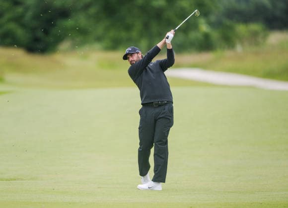 KLM Open 2026 - Day Three Frederic Lacroix of France plays his second shot from the fairway of the 16th hole during the third round of the KLM Open at The International in Amsterdam, Netherlands, on June 6, 2026. Amsterdam Netherlands  Copyright: xAndyxAstfalckx originalFilename:astfalck-klmopenr260606_nplFX.jpg