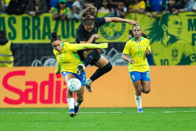 Neo Quimica Sao Paulo (SP), 06 06 2026 - BRAZIL X UNITED STATES (USA): Match between Brazil and the United States (USA), a friendly match of the 2026 Women s national team, Nationalteam taking place in Sao Paulo (SP), this Saturday (06), on the Neo Quimica Arena pitch. (Photo: Marco Miatelo Photo Premium SPP) Marco Miatelo (Marco Miatelo SPP)  Copyright: xMarcoxMiatelox xSPPx spp-en-MaMi-marco_miatelo_photo_premium_489395