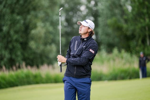 KLM Open 2026 - Day Three Jacob Skov Olesen of Denmark plays his second shot from the fairway of the 16th hole during the third round of the KLM Open at The International in Amsterdam, Netherlands, on June 6, 2026. Amsterdam Netherlands  Copyright: xAndyxAstfalckx originalFilename:astfalck-klmopenr260606_npoeO.jpg