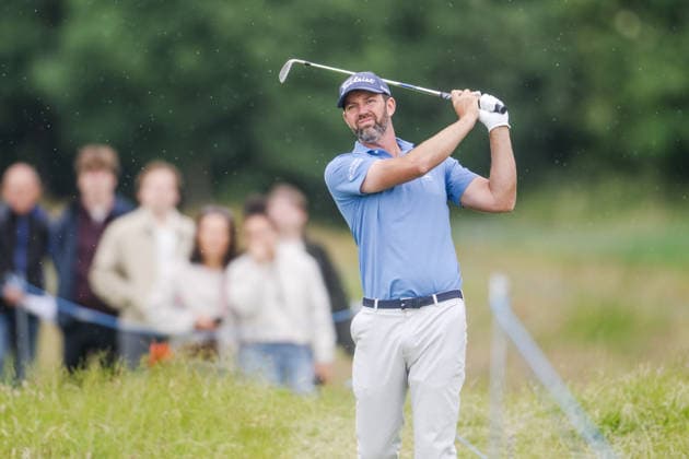 KLM Open 2026 - Day Three Scott Jamieson of Scotland plays his second shot from the fairway of the 16th hole during the third round of the KLM Open at The International in Amsterdam, Netherlands, on June 6, 2026. Amsterdam Netherlands  Copyright: xAndyxAstfalckx originalFilename:astfalck-klmopenr260606_np563.jpg