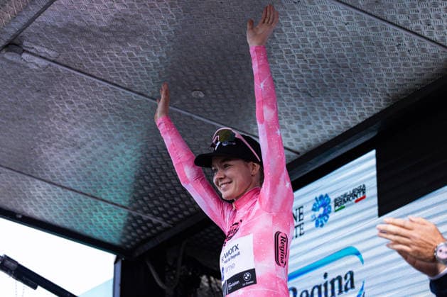 37th Giro d Italia Women 2026 - Stage 8 Anna Van Der Breggen of TEAM SD WORX - PROTIME wears the Pink Jersey after Stage 8 of the 37th Giro d Italia Women, a 106km stage reduced to Colle delle Finestre GPM due to ice fall risk, from Rivoli to Sestriere, in Italy, on June 6, 2026. Sestriere Italy  Copyright: xTommasoxBerardix originalFilename:berardi-37thgiro260606_nptG7.jpg