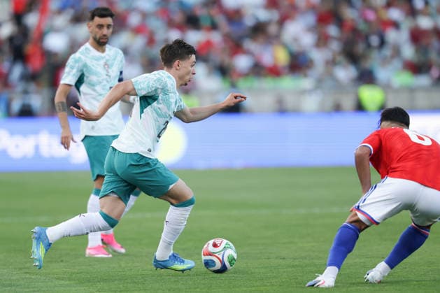 Friendly match Portugal - Chile, at Estadio Nacional do Jamor city of Oeiras - Portugal, June 6, 2026, Oeiras, Portugal. Francisco Conceicao (Portugal ,26) in aktion, in action Copyright: HMBxMedia FernandoxSoares