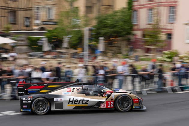 AUTOMOBILE : 24 Heures du Mans - 06 06 2026 12 Cadillac Hertz Team Jota (USA) Cadillac V-Series.R (Hypercar) driven by Louis DelÃ traz (SUI) Will Stevens (GBR) Norman Nato (FRA), during the administrative and technical checks of the 24 Hours of Le Mans, third round of the FIA WEC 2026 Championship, on the Place de la RÃ publique in Le Mans, France, from June 5 to 6, 2026. LE MANSFrance  Copyright: xERICxLExGALLIOTx xMPSxAGENCYx x
