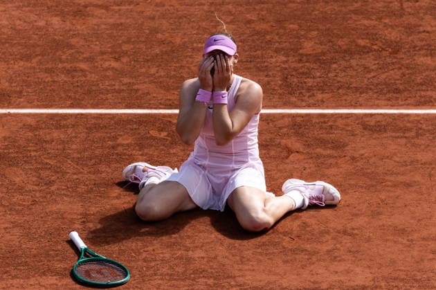 2026 French Open - Day Fourteen Mirra Andreeva reacts after winning her final women s singles match against Maja Chalinska on day 14 of the French Open tennis tournament on Court Philippe Chatrier at the Roland-Garros Complex in Paris, France. Paris France  Copyright: xIbrahimxEzzatx originalFilename:ezzat-notitle260606_npIz3.jpg