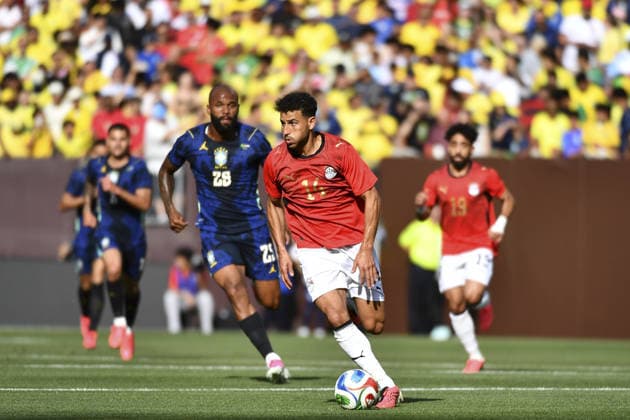 CLEVELAND, USA - JUNE 06: Zico of Eygpt controls the ball during an International Friendly, Länderspiel, Nationalmannschaft match in preparation for the upcoming 2026 FIFA World Cup, WM, Weltmeisterschaft, Fussball between Brazil and Egypt (Photo by Rebekah Wynkoop SPP)  Copyright: xRebekahxWynkoop SPPx Sportspressphoto_SPR162323