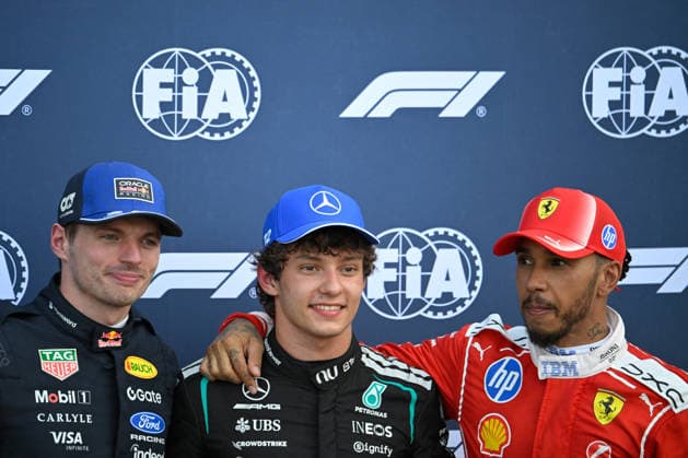 MOTORS - Formula 1 - Grand Prix de Monaco 2026 Photo by IPA ABACAPRESS.COM85408595 - 03 Max Verstappen And 44 Lewis Hamilton And , 12 Kimi Antonelli And In They Face The Qualifying Session During Fia Formula One World Championship, WM, Weltmeisterschaft F1 Monaco Grand Prix 2026, 06 Jun, In Monte Carlo Monaco Monaco  Copyright: xIPAxSport ABACAx