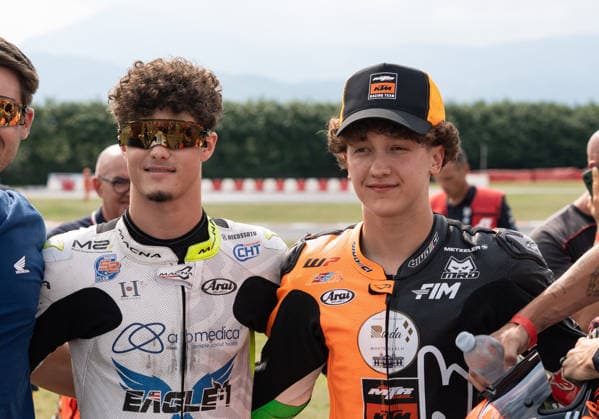 MOTORS - Supermoto - FIM Supermoto World Championship, WM, Weltmeisterschaft 2026 - Grand Prix of Piedmont Photo by IPA ABACAPRESS.COM85410327 - Bertola Edoardo (ITA) - KTM and Morosi Alessandro (ITA) - Honda during FIM Supermoto World Championship 2026 - Grand Prix of Piemonte, Supermoto race in Busca, Italy, June 06 2026 Busca Italy  Copyright: xIPAxSport ABACAx