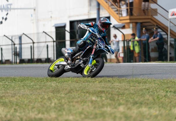 MOTORS - Supermoto - FIM Supermoto World Championship, WM, Weltmeisterschaft 2026 - Grand Prix of Piedmont Photo by IPA ABACAPRESS.COM85410333 - Bonnal Steve (FRA) - TM - TVS Racing during FIM Supermoto World Championship 2026 - Grand Prix of Piemonte, Supermoto race in Busca, Italy, June 06 2026 Busca Italy  Copyright: xIPAxSport ABACAx
