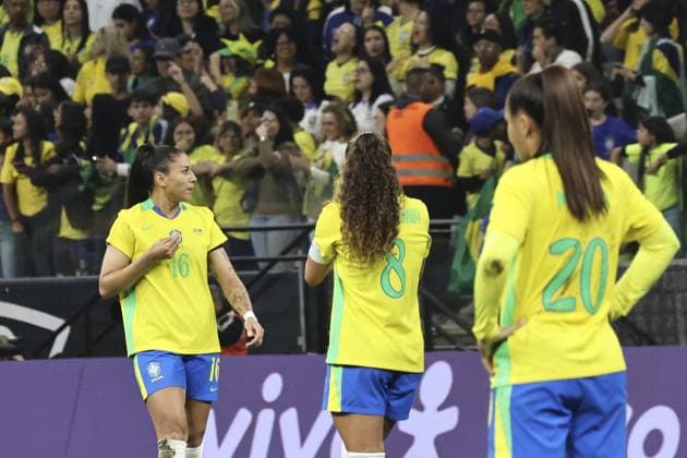 RECORD DATE NOT STATED Brazil faces the United States at the Neo Quimica Arena in Sao Paulo. Sao Paulo (SP), 06 06 2026 Football Brazilian women s national teams USA International Friendly, Länderspiel, Nationalmannschaft Bia Zaneratto of Brazil scores and celebrates her goal in a match between the national teams of Brazil and the United States during an international friendly, held at the Neo Quimica Arena, in Sao Paulo, this Saturday (6).(Foto: Leco Viana Thenews2 imago images) SPO  Copyright: xLecoxVianax