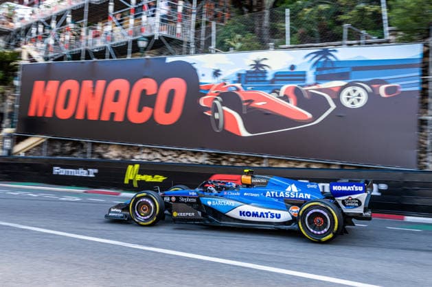23 Alexander Albon (THA) Atlassian Williams F1 Team (GBR) FW48 Mercedes during the Free Practice 2 of Formula 1 Louis Vuitton Grand Prix of Monaco at Circuit de Monaco in Monaco on June 05, 2026 in Monaco. (Photo by Ian Bundey Eurasia Images) Monaco Circuit de Monaco Monte Carlo Monaco
