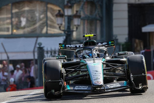 12 Andrea Kimi Antonelli (ITA) Mercedes-AMG PETRONAS Formula One Team (DEU) Mercedes-AMG F1 W17 E Performance during the Free Practice 2 of Formula 1 Louis Vuitton Grand Prix of Monaco at Circuit de Monaco in Monaco on June 05, 2026 in Monaco. (Photo by Philippe Nanchino Eurasia Images) Monaco Circuit de Monaco Monte Carlo Monaco