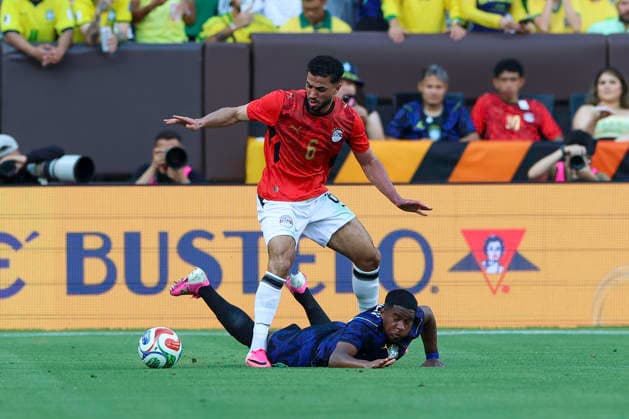 SOCCER 2026: Egypt Vs Brazil JUN 6 June 6, 2026: Brazil forward Endrick (19) and Egypt defender Mohamed Abdelmonem (6) fight for control of the ball during the second half of the International Friendly, Länderspiel, Nationalmannschaft soccer match between Egypt and Brazil at Huntington Bank Field in Cleveland, Ohio. Brian Fisher CSM (Credit Image: Â Brian Fisher Cal Media) Cleveland Ohio United States of America EDITORIAL USE ONLY Copyright: xx ZUMA-20260606_zma_c04_072.jpg BrianxFisherx csmphotothree493378