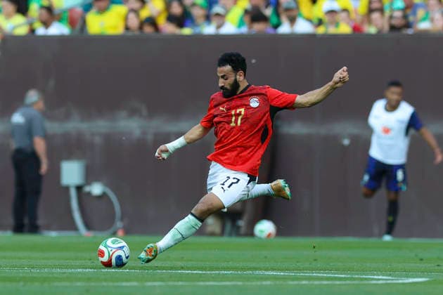 SOCCER 2026: Egypt Vs Brazil JUN 6 June 6, 2026: Egypt midfielder Mohanad Lasheen (17) kicks the ball down the field during the second half of the International Friendly, Länderspiel, Nationalmannschaft soccer match between Egypt and Brazil at Huntington Bank Field in Cleveland, Ohio. Brian Fisher CSM (Credit Image: Â Brian Fisher Cal Media) Cleveland Ohio United States of America EDITORIAL USE ONLY Copyright: xx ZUMA-20260606_zma_c04_063.jpg BrianxFisherx csmphotothree493356