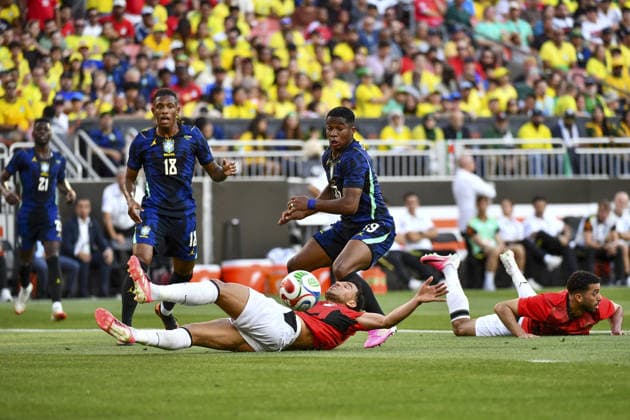 CLEVELAND, USA - JUNE 06: Endrick of Brazil during an International Friendly, Länderspiel, Nationalmannschaft match in preparation for the upcoming 2026 FIFA World Cup, WM, Weltmeisterschaft, Fussball between Brazil and Egypt (Photo by Rebekah Wynkoop SPP)  Copyright: xRebekahxWynkoop SPPx Sportspressphoto_SPR162390