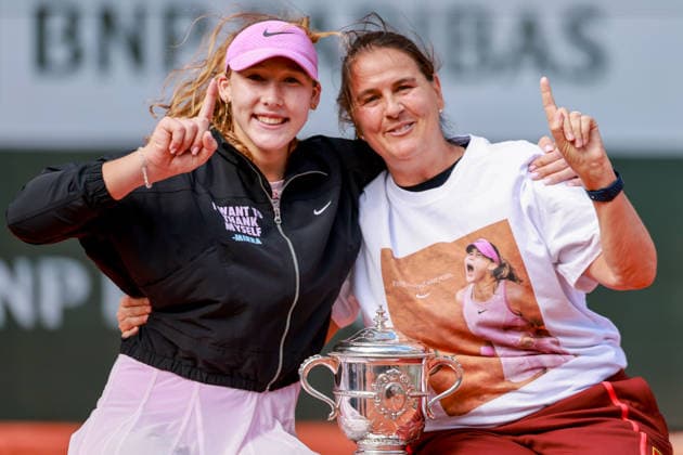 Roland Garros 2026 Mirra Andreeva, Conchita Martinez during Roland Garros 2026 women™s final in Paris, France, on June 6, 2026 Paris France  Copyright: xFotoxOlimpikx originalFilename:jastrzebowski-rolandga260525_nppML.jpg