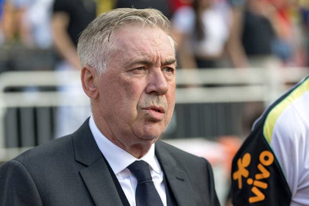 Partida Amistosa entre Brasil e Egito Carlo Ancelotti, coach of the Brazilian national team, Nationalteam during the International Friendly, Länderspiel, Nationalmannschaft match between Brazil and Egypt a World Cup warm-up game at Huntington Bank Field in Cleveland, United States, this Saturday, the 6th. Cleveland OH United States Copyright: xWilliamxVolcovx