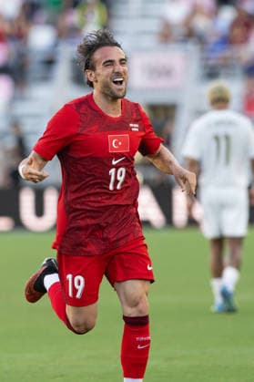 Turkiye v Venezuela - Friendly match MIAMI, UNITED STATES - JUNE 06: Yunus Akgun of Turkiye national football team celebrate after scoring a goal during the International Friendly, Länderspiel, Nationalmannschaft match between Turkiye and Venezuela at Inter Miami CF Stadium in Miami, Florida, U.S., on June 6, 2026. Mostafa Bassim Anadolu Florida United States. Editorial use only. Please get in touch for any other usage.  Copyright: x2026xAnadoluxMostafaxBassimx