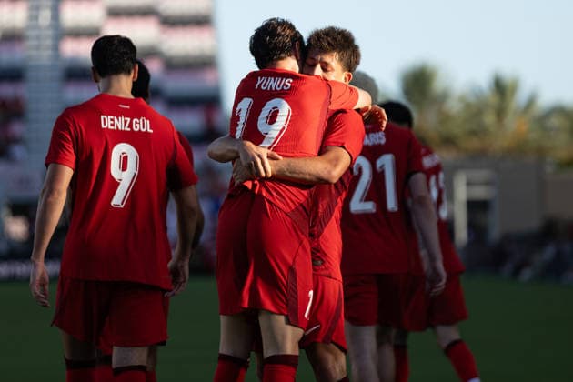 Turkiye v Venezuela - Friendly match MIAMI, UNITED STATES - JUNE 06: Members of Turkiye national football team celebrate after scoring a goal during the International Friendly, Länderspiel, Nationalmannschaft match between Turkiye and Venezuela at Inter Miami CF Stadium in Miami, Florida, U.S., on June 6, 2026. Mostafa Bassim Anadolu Florida United States. Editorial use only. Please get in touch for any other usage.  Copyright: x2026xAnadoluxMostafaxBassimx