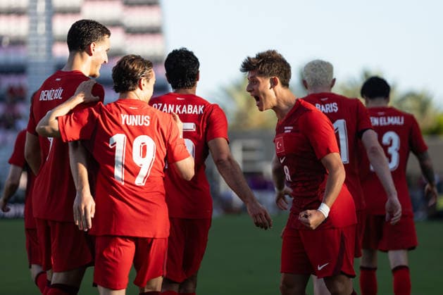 Turkiye v Venezuela - Friendly match MIAMI, UNITED STATES - JUNE 06: Members of Turkiye national football team celebrate after scoring a goal during the International Friendly, Länderspiel, Nationalmannschaft match between Turkiye and Venezuela at Inter Miami CF Stadium in Miami, Florida, U.S., on June 6, 2026. Mostafa Bassim Anadolu Florida United States. Editorial use only. Please get in touch for any other usage.  Copyright: x2026xAnadoluxMostafaxBassimx