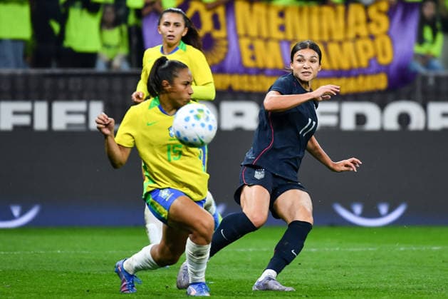 Sophia Wilson of United States during a women’s football International Friendly, Länderspiel, Nationalmannschaft between Brazil and USA at Neo Química Arena, in São Paulo, Brazil  Copyright: xRobertoxCasimirox xSPPx Sportspressphoto_SPR162426