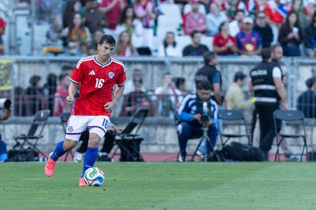 June 6, 2026, Caxias, Lisbon, Portugal: Chile and Sao Paulo forward GONZALO TAPIA (16) in action during the game for the International Friendly, Länderspiel, Nationalmannschaft game between Portugal vs Chile at Estadio Nacional Soccer 2026: Portugal 2:1 Chile  - ZUMAs359 20260606_zsp_s359_350 Copyright: xAlexandrexdexSousax