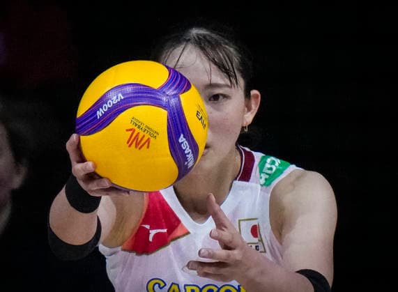 Team Japan Nanami Seki serves against Team Germany during their womens Volleyball Nations League (VNL) match on June 6, 2026 in Quebec City, Canada. Noxthirdxpartyxsales  aflo_333529590 MathieuxBelangerx
