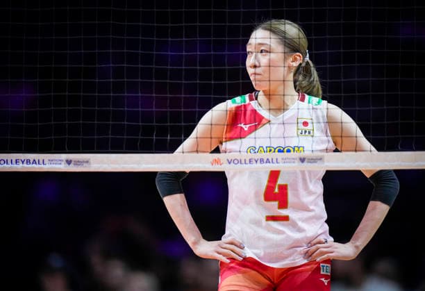 Team Japan Mayu Ishikawa looks on against Team Germany during their womens Volleyball Nations League (VNL) match on June 6, 2026 in Quebec City, Canada. Noxthirdxpartyxsales  aflo_333529745 MathieuxBelangerx
