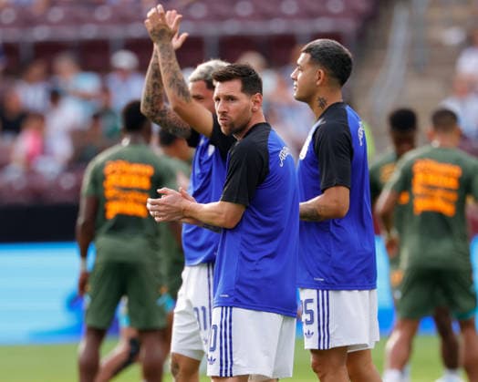 June 6, 2026, College Station, Texas, USA: Argentina forward LIONEL MESSI (10) and teammates during warmups before an International Friendly, Länderspiel, Nationalmannschaft soccer match between Argentina and Honduras at Kyle Field in College Station, TX, Saturday, June 6, 2026. Soccer 2026: Argentina 2:0 Honduras  - ZUMAa325 20260606_zsa_a325_009 Copyright: xDavidxBalleringxIix