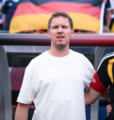 Fussball WM 2026 Testspiel im Chicago 06.06.2026 USA - Deutschland Bundestrainer Julian Nagelsmann (Deutschland) bei der Nationalhymne