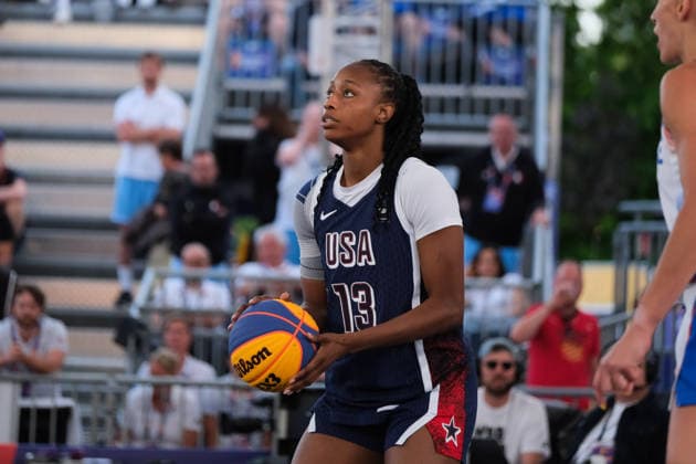 June 6, 2026, Warsaw, Masovian Voivodeship, Poland: USA s JOYCE EDWARDS (13) takes a free throw during a FIBA 3x3 Basketball World Cup women s quarter-final game between France and USA in Warsaw, Poland. Warsaw Poland - ZUMAk204 20260606_zip_k204_085 Copyright: xRomanxKozielx