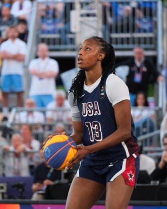 June 6, 2026, Warsaw, Masovian Voivodeship, Poland: USA s JOYCE EDWARDS (13) takes a free throw during a FIBA 3x3 Basketball World Cup women s quarter-final game between France and USA in Warsaw, Poland. Warsaw Poland - ZUMAk204 20260606_zip_k204_095 Copyright: xRomanxKozielx