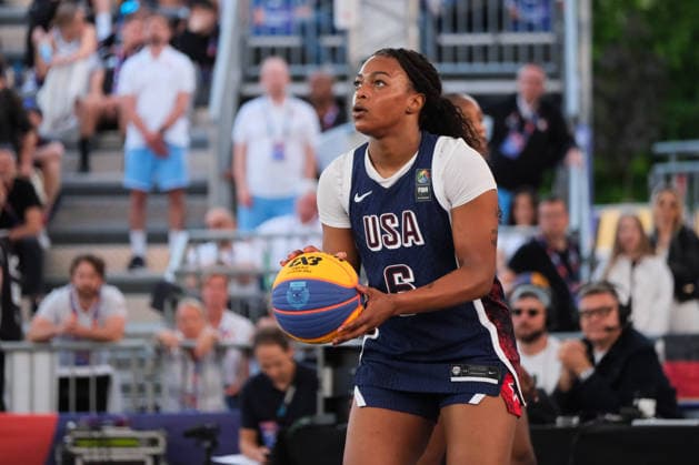 June 6, 2026, Warsaw, Masovian Voivodeship, Poland: USA s SAHARA WILLIAMS (6) takes a free throw during a FIBA 3x3 Basketball World Cup women s quarter-final game between France and USA in Warsaw, Poland. Warsaw Poland - ZUMAk204 20260606_zip_k204_100 Copyright: xRomanxKozielx