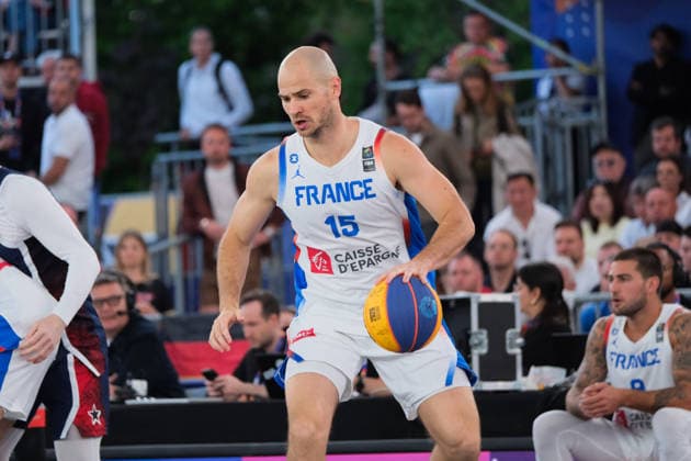 June 6, 2026, Warsaw, Masovian Voivodeship, Poland: France s ALEX VIALARET (15) in action during a FIBA 3x3 Basketball World Cup men s quarter-final game between France and USA in Warsaw, Poland. Basketball 2026: FIBA 3x3 World Cup Men s Quarterfinal: France 14:11 United States  - ZUMAk204 20260606_zip_k204_121 Copyright: xRomanxKozielx