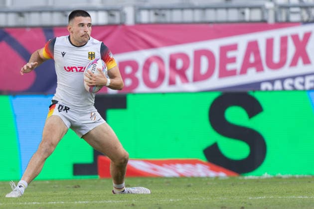 Deutschland - Kenia, SVNS Rugby World Championship, WM, Weltmeisterschaft Bennet Veil (Deutschland, 68). Halbfinale um Platz 9 zwischen Deutschland und Kenia. Drittes Turnier der SVNS World Championship, Siebener-Rugby WM vom 5. bis 7. Juni 2026 in Bordeaux (Frankreich). Tag 2, 6. Juni 2026., Bordeaux Region Nouvelle-Aquitaine Frankreich Stade Atlantique