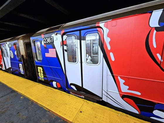 World Cup - NYC Subway Support National French Soccer Team New York City subway support National French soccer team ahead of the FIFA World Cup, WM, Weltmeisterschaft, Fussball in NY on June 6, 2026. Photo by Charles Guerin ABACAPRESS.COM New York City NY United States  Copyright: xGuerinxCharles ABACAx