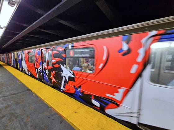 World Cup - NYC Subway Support National French Soccer Team New York City subway support National French soccer team ahead of the FIFA World Cup, WM, Weltmeisterschaft, Fussball in NY on June 6, 2026. Photo by Charles Guerin ABACAPRESS.COM New York City NY United States  Copyright: xGuerinxCharles ABACAx