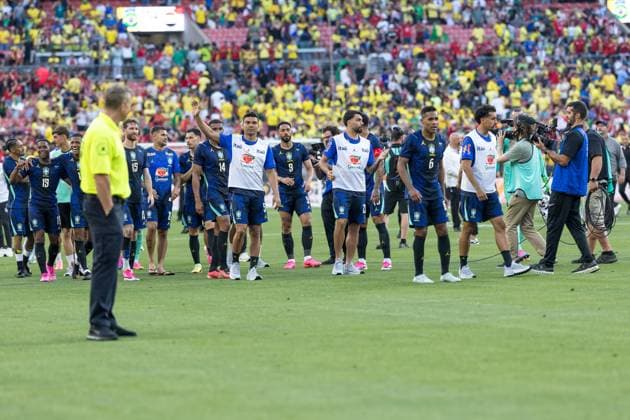 friendly match between Brazil and Egypt Brazilian players after the match between Brazil and Egypt, an International Friendly, Länderspiel, Nationalmannschaft in preparation for the World Cup, at Huntington Bank Field in Cleveland, United States, this Saturday, June 6th. cleveland OH united states Copyright: xWILLIAMxVOLCOVx
