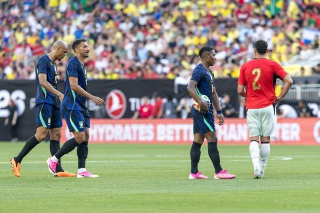 Friendly match between Brazil and Egypt Endrick at the match between Brazil and Egypt, an International Friendly, Länderspiel, Nationalmannschaft in preparation for the World Cup, at Huntington Bank Field in Cleveland, United States, this Saturday, June 6th CLEVELAND OH UNITED STATES Copyright: xWilliamxVolcov BrazilxPhotoxPresx
