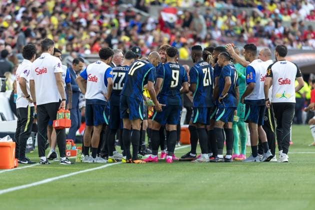 Friendly match between Brazil and Egypt Brazilian players in the International Friendly, Länderspiel, Nationalmannschaft match between Brazil and Egypt, a preparation game for the World Cup, at Huntington Bank Field in Cleveland, United States, this Saturday, June 6th. CLEVELAND OH UNITED STATES Copyright: xWilliamxVolcov BrazilxPhotoxPresx