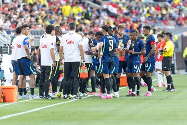 Friendly match between Brazil and Egypt Brazilian players in the International Friendly, Länderspiel, Nationalmannschaft match between Brazil and Egypt, a preparation game for the World Cup, at Huntington Bank Field in Cleveland, United States, this Saturday, June 6th. CLEVELAND OH UNITED STATES Copyright: xWilliamxVolcov BrazilxPhotoxPresx