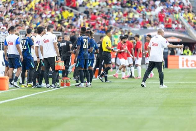 Friendly match between Brazil and Egypt Brazilian players in the International Friendly, Länderspiel, Nationalmannschaft match between Brazil and Egypt, a preparation game for the World Cup, at Huntington Bank Field in Cleveland, United States, this Saturday, June 6th CLEVELAND OH UNITED STATES Copyright: xWilliamxVolcov BrazilxPhotoxPresx