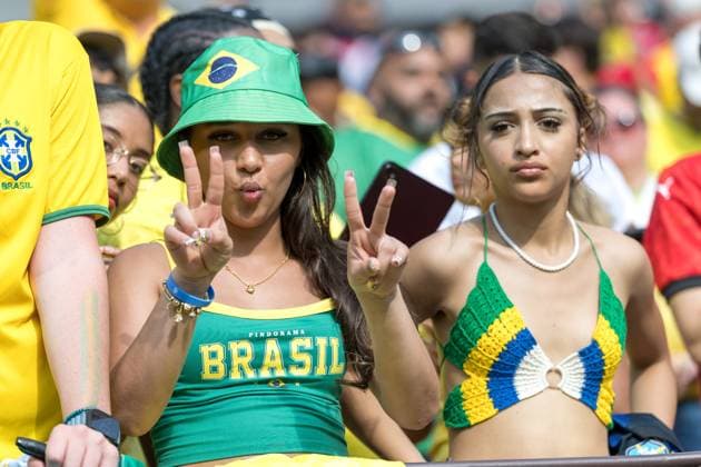 Friendly match between Brazil and Egypt Fans before the match between Brazil and Egypt, an International Friendly, Länderspiel, Nationalmannschaft in preparation for the World Cup, at Huntington Bank Field in Cleveland, United States, this Saturday, June 6th. CLEVELAND OH UNITED STATES Copyright: xWilliamxVolcov BrazilxPhotoxPresx