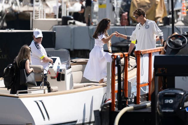 F1 Louis Vuitton Monaco Grand Prix - George Russell And Carmen Montero Mundt 63 George Russell (Mercedes) and his girlfriend Carmen Montero Mundt during Qualifying session ahead of the F1 Grand Prix of Monaco at Circuit de Monaco on June 06, 2026 in Monte-Carlo, Monaco.Photo by Eliot Blondet ABACAPRESS.COM Monaco France Monaco  Copyright: xBlondetxEliot ABACAx