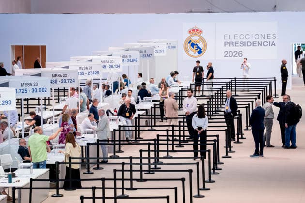 June 7, 2026, Valdebebas, Madrid, Spain: General view of the polling stations during the Real MadridÃ¢â‚¬â ¢s presidential election day at Ciudad Deportiva Real Madrid on June 07, 2026 in Valdebebas, Madrid, Spain. Valdebebas Spain - ZUMAa181 20260607_zaa_a181_001 Copyright: xAngelxPerezxMecax
