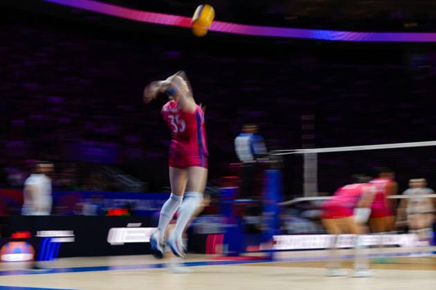 2026 Women s Volleyball Nations League - Quebec City - Day4 Enora Danard-Selosse 35 of France in action during the 2026 Women s Volleyball Nations League match between France and Canada at Videotron Centre on June 6, 2026, in Quebec City, Canada. Quebec City Quebec Canada  Copyright: xYuanxTianx originalFilename:tian-2026wome260606_nplAk.jpg
