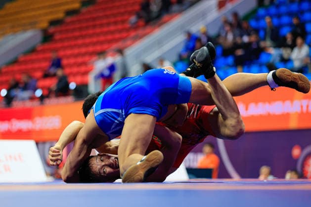 Wrestling Ranking Series Ulaanbaatar Open 57kg FS - Chongsong Han (PRK) df. Aiaal Belolyubskii (TJK)