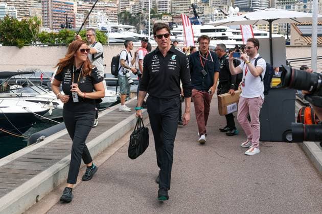 Teamchef Toto Wolff (Mercedes-AMG Petronas) kommt am Paddock an, Rennen, Grosser Preis von Monaco, Motorsport, Herren, Formel 1, 07.06.2026 Monte Carlo Monaco MCO